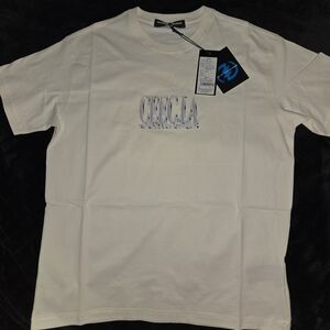 CEEC.LA white tee with blue logo Size L